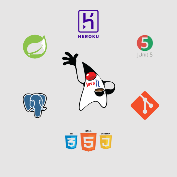 Tecnologias da formação: Java, Spring, PostgreSQL, JUnit 5, Git, Heroku, HTML, CSS e JavaScript
